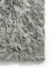 Think Rugs Light Grey Polar Plush Plain Shaggy Rug - Image 4 of 6