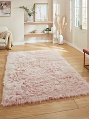 Think Rugs Rose Polar Plush Plain Shaggy Rug - Image 1 of 6