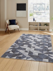 Think Rugs Blue Coral H1057 Modern Geometric Rug - Image 1 of 6
