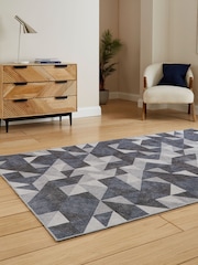 Think Rugs Blue Coral H1057 Modern Geometric Rug - Image 2 of 6