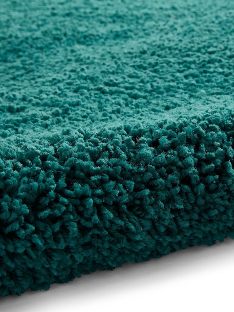 Think Rugs Jewel Green Sierra 9000 Plain Shaggy Rug - Image 6 of 6