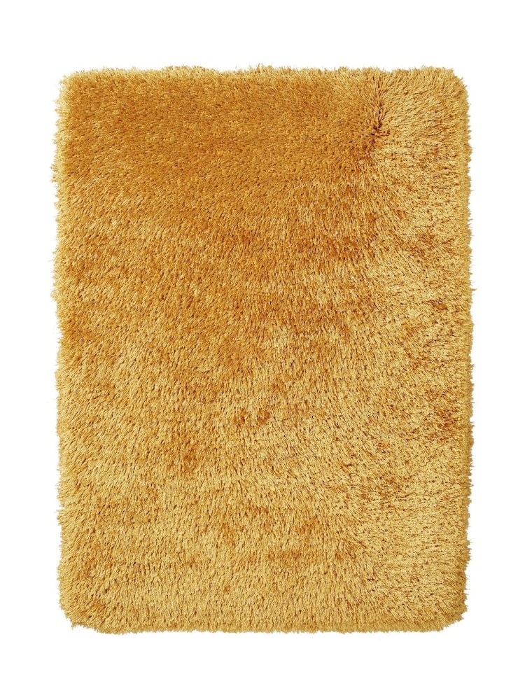 Think Rugs Yellow Montana Plain Shaggy Rug - Image 3 of 3