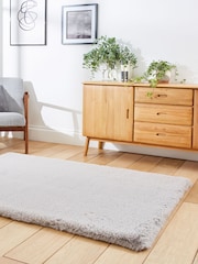 Think Rugs Silver Super Teddy Plain Shaggy Rug - Image 2 of 6