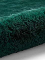 Think Rugs Jewel Green Super Teddy Plain Shaggy Rug - Image 5 of 6