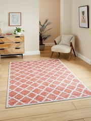 Think Rugs Orange Coral H1063 Modern Rug - Image 1 of 6