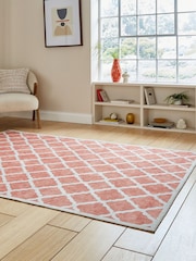 Think Rugs Orange Coral H1063 Modern Rug - Image 2 of 6