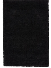 Think Rugs Black Sierra 9000 Plain Shaggy Rug - Image 2 of 5