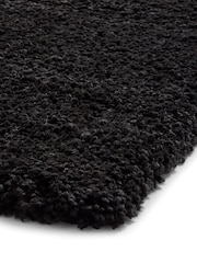 Think Rugs Black Sierra 9000 Plain Shaggy Rug - Image 4 of 5