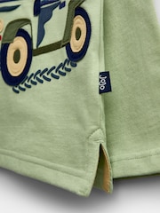 Jojo Maman Bébé Khaki Green Dino Appliqué Top - Image 4 of 5