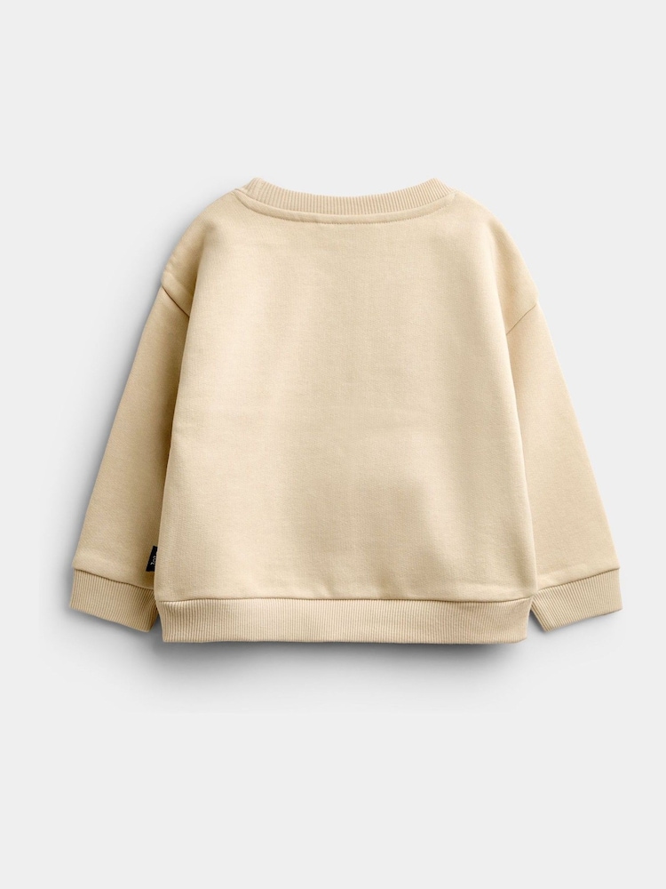 JoJo Maman Bébé Natural Dino Slogan Sweatshirt - Image 2 of 4