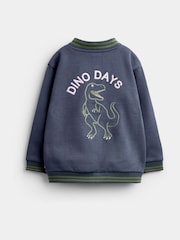JoJo Maman Bébé Charcoal Grey Dino Removable Hood Hoodie - Image 4 of 6