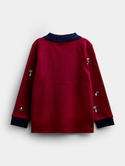 JoJo Maman Bébé Red Golf Embroidered Polo Shirt - Image 2 of 4
