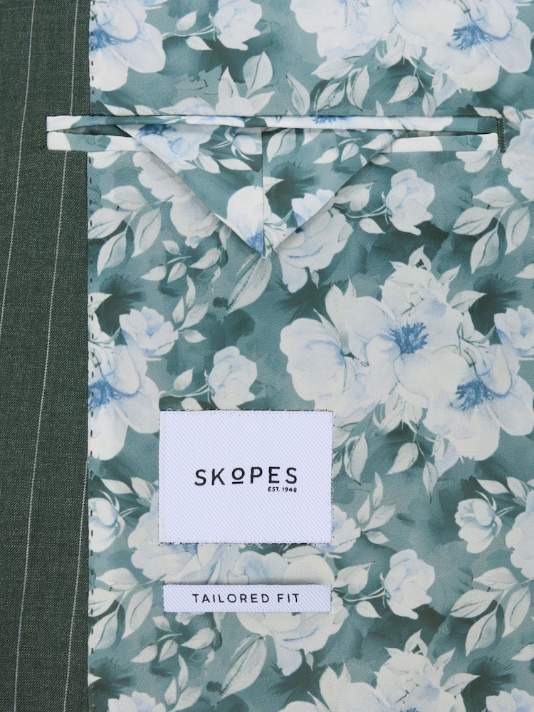 Rayas verdes - Skopes Levins Double Breasted Suit Jacket - Imagen 10 de 10