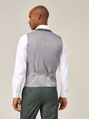 Skopes Green Levins Stripe Suit Waistcoat - Image 2 of 4