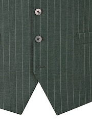 Skopes Green Levins Stripe Suit Waistcoat - Image 4 of 4