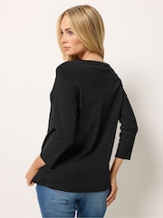 Negro - M&Co 3/4 Camisetas de manga corta con cuello redondo 2 Pack - Imagen 5 de 8