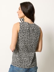 M&Co Black Button Detail Vest Top - Image 3 of 5