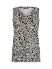 M&Co Black Button Detail Vest Top - Image 5 of 5