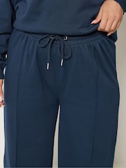 Yours Curve Blue Joggers Sweatshirt & T-Shirt Set 2 Pack - Image 5 of 7