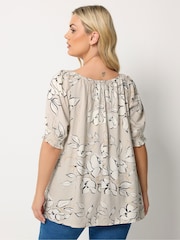 Yours Curve Pink Boho Blouse - Image 3 of 5