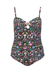 Yours Curve Black Bandeau Swimsuit - Image 6 of 7