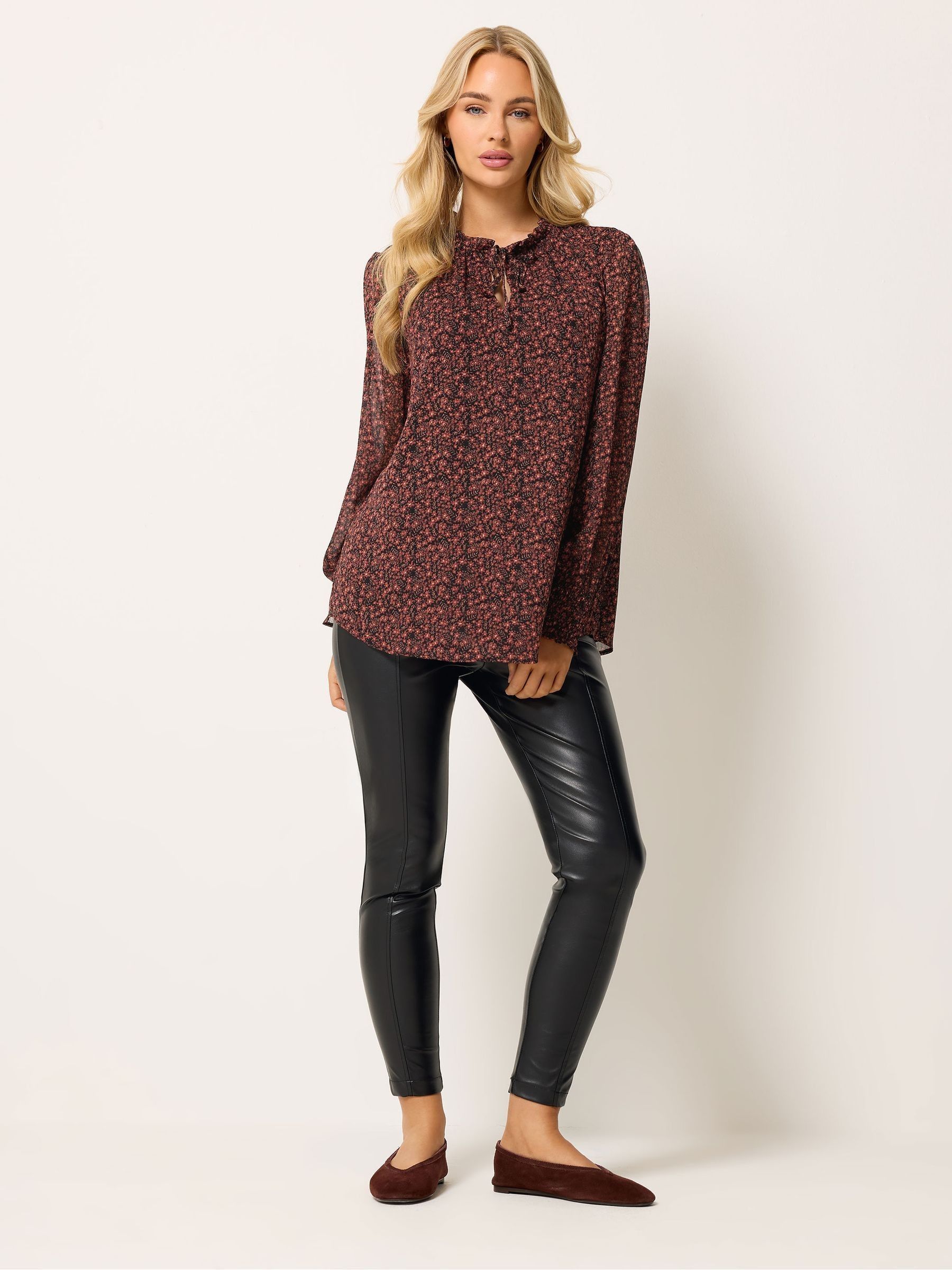 M & Co Women's Black Faux Leather Leggings