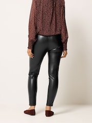 M&Co Black Faux Leather Leggings - Image 3 of 5