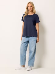 M&Co White Short Sleeve Crew Neck T-Shirts 2 Pack - Image 3 of 8