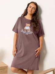 Yours Curve Beary Sleepy Sleeptee Nightdress - Image 1 of 5