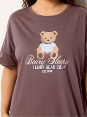 Yours Curve Beary Sleepy Sleeptee Nightdress - Image 4 of 5