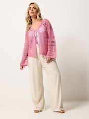 Yours Curve Pink Flower Appliqué Shrug - Image 2 of 5