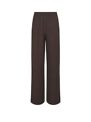 Long Tall Sally Brown Bubble Textured Wide Leg Trousers - Image 5 of 5