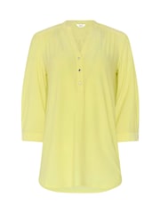 M&Co Yellow Half Placket Collarless Shirt - Image 5 of 5
