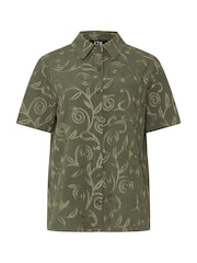 Long Tall Sally Green Embroidered Floral Shirt - Image 6 of 6