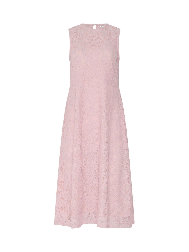 M&Co Pink Lace Lined Skater Dress - Image 5 of 5