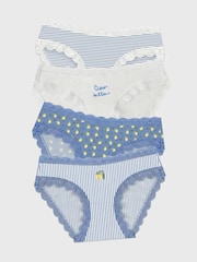 Stripe & Stare Blue The Original Knickers 4 Pack - Image 1 of 5