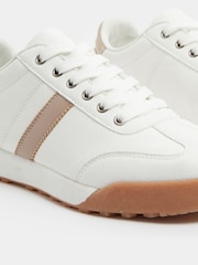 Yours Curve White Extra-Wide Fit Side Stripe Gum Sole Trainers - Image 5 of 5