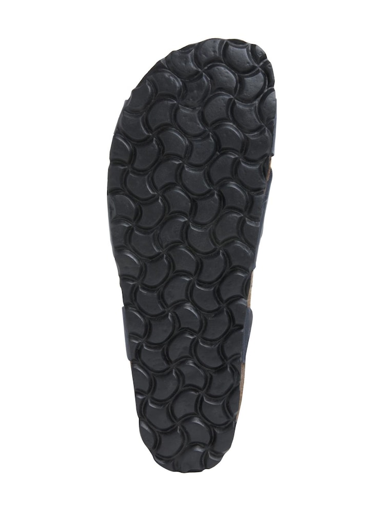 Celtic & Co. Blue Leather Woven Detail Low Wedges Sandals - Image 6 of 6