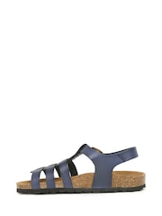 Celtic & Co. Blue Leather Gladiator Sandals - Image 4 of 8