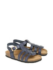 Celtic & Co. Blue Leather Gladiator Sandals - Image 6 of 8