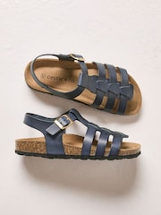 Celtic & Co. Blue Leather Gladiator Sandals - Image 7 of 8