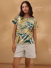 Celtic & Co. Green Slub Jersey Grown On Sleeve T-Shirt - Image 1 of 6