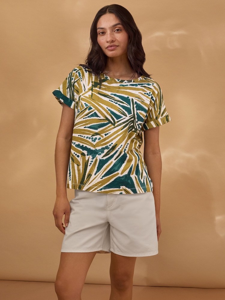 Celtic & Co. Green Slub Jersey Grown On Sleeve T-Shirt - Image 1 of 6