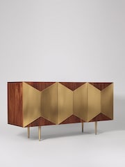 Swoon Brass Grace Three Door Sideboard - Image 2 of 5