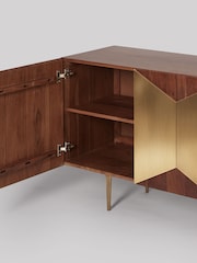 Swoon Brass Grace Three Door Sideboard - Image 4 of 5