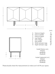 Swoon Brass Grace Three Door Sideboard - Image 5 of 5