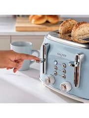 Salter Blue Retro 4-Slice Toaster - Image 2 of 6
