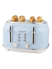Salter Blue Retro 4-Slice Toaster - Image 4 of 6