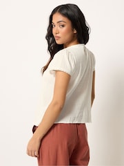 PixieGirl White Crinkle Crochet Top - Image 3 of 4