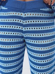 Yours Curve Blue Limited Knitted Trousers - Image 4 of 5